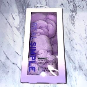 NEW Real simple terry knot headband purple